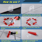 1/16 Inch Tile Spacers Leveling System withPlier, 500 Spacers & 150 Wedges
