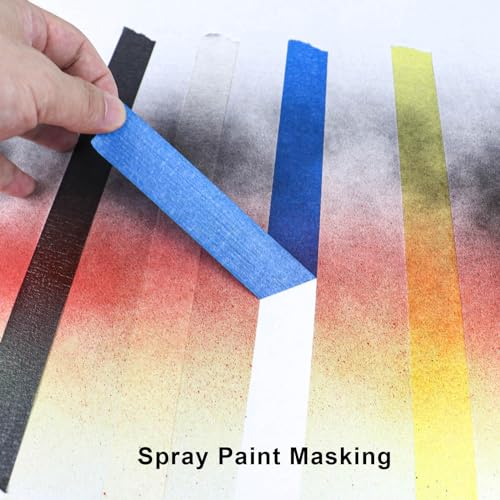2 Pack Blue Painters Tape - Masking Tape 1 Inch Wide - Multi-Surface, Smart Adhesion, Indoor & Outdoor - 180FT Total - Paint Tape for DIY, Labeling, Art, Car, General Purpose (#3910) - color: Blue