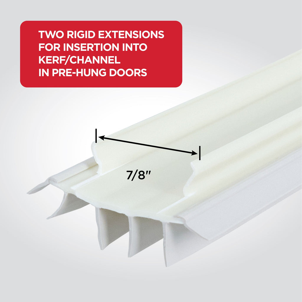 36 in. White Vinyl Concealed Kerf/Channel Fit Under Door Seal