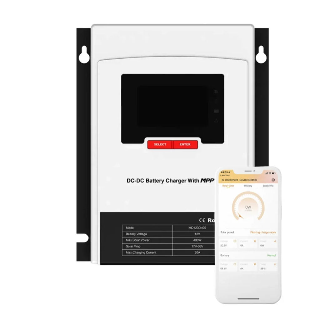 SRNE MD1250 Dual DC to DC/MPPT + 475W Aiko Neostar Solar Panel