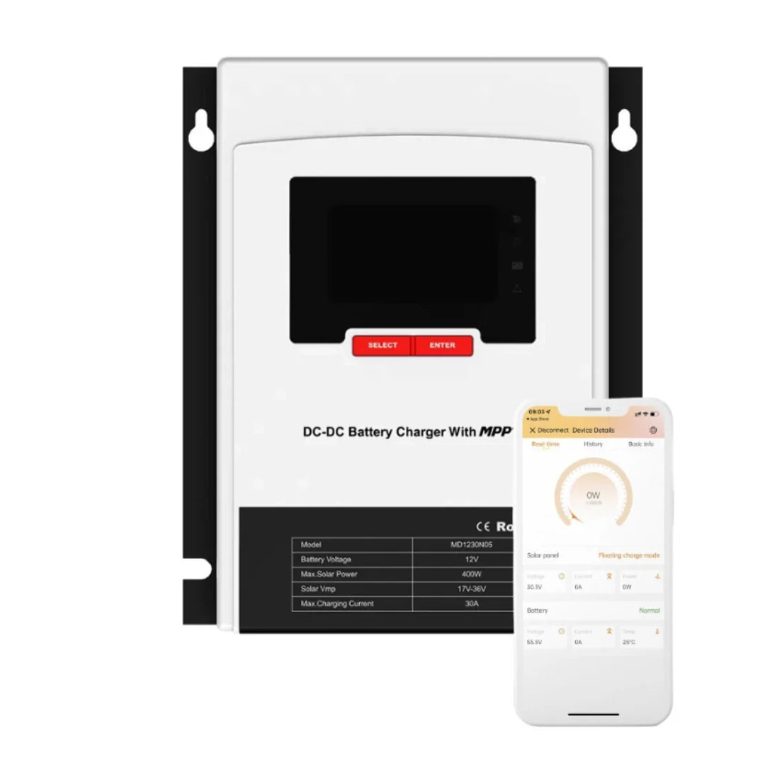SRNE MD1250 Dual DC to DC/MPPT + 475W Aiko Neostar Solar Panel