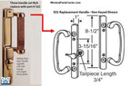 516 - W&F Upgrade Handle Handle Set Brass and Wood Handle - See Description to Order Replacement Option