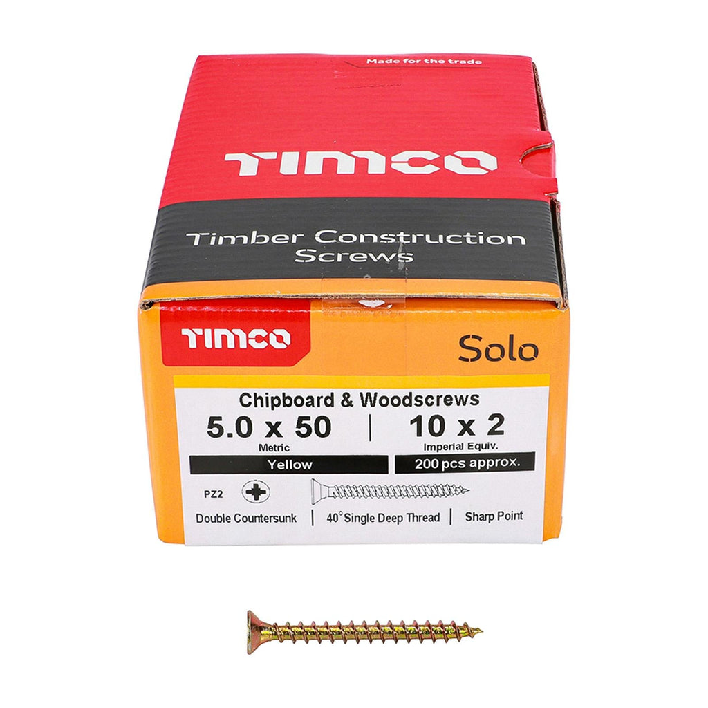 Solo Countersunk Multipurpose Wood Screws