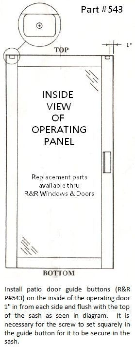 543 - Patio Door Panel Guide Kit