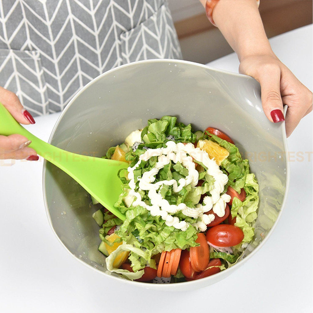 2pc Colander and Mixing Bowl Set Large Kitchen Strainer Jug Salad Bowl Handle