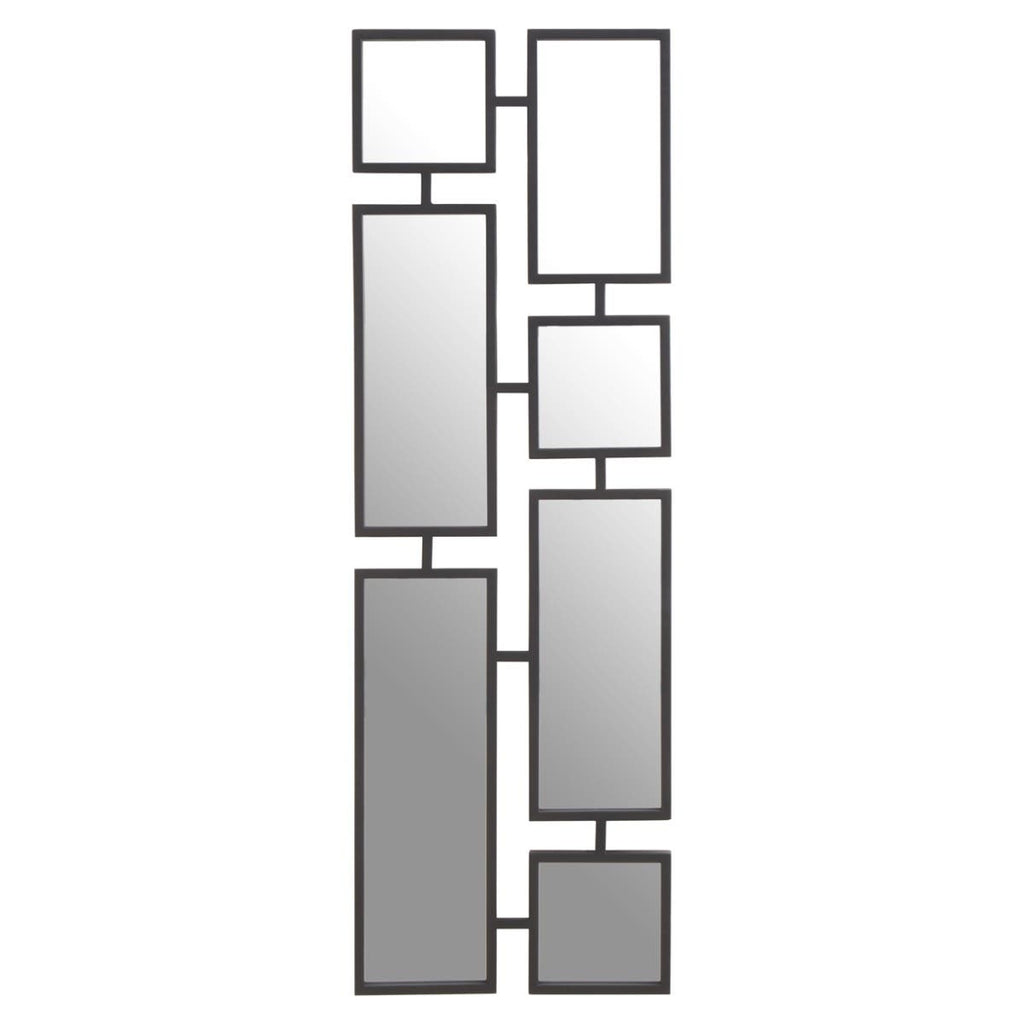 Beauly Black Finish Iron Wall Mirror