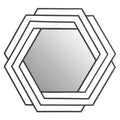 Beauly Black Finish Hexagonal Wall Mirror