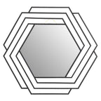 Beauly Black Finish Hexagonal Wall Mirror