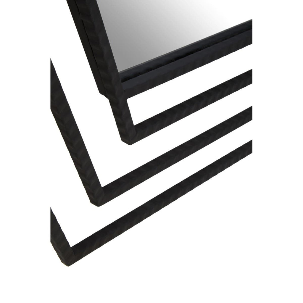 Beauly Black Finish Hexagonal Wall Mirror