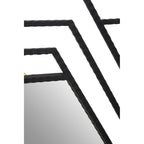 Beauly Black Finish Hexagonal Wall Mirror