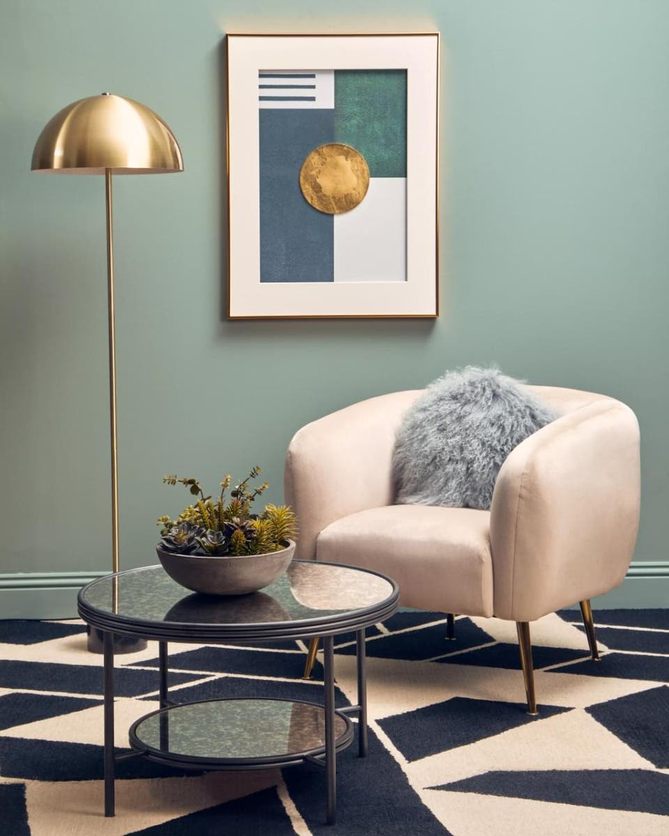Murdoch Brushed Brass Metal Floor Lamp