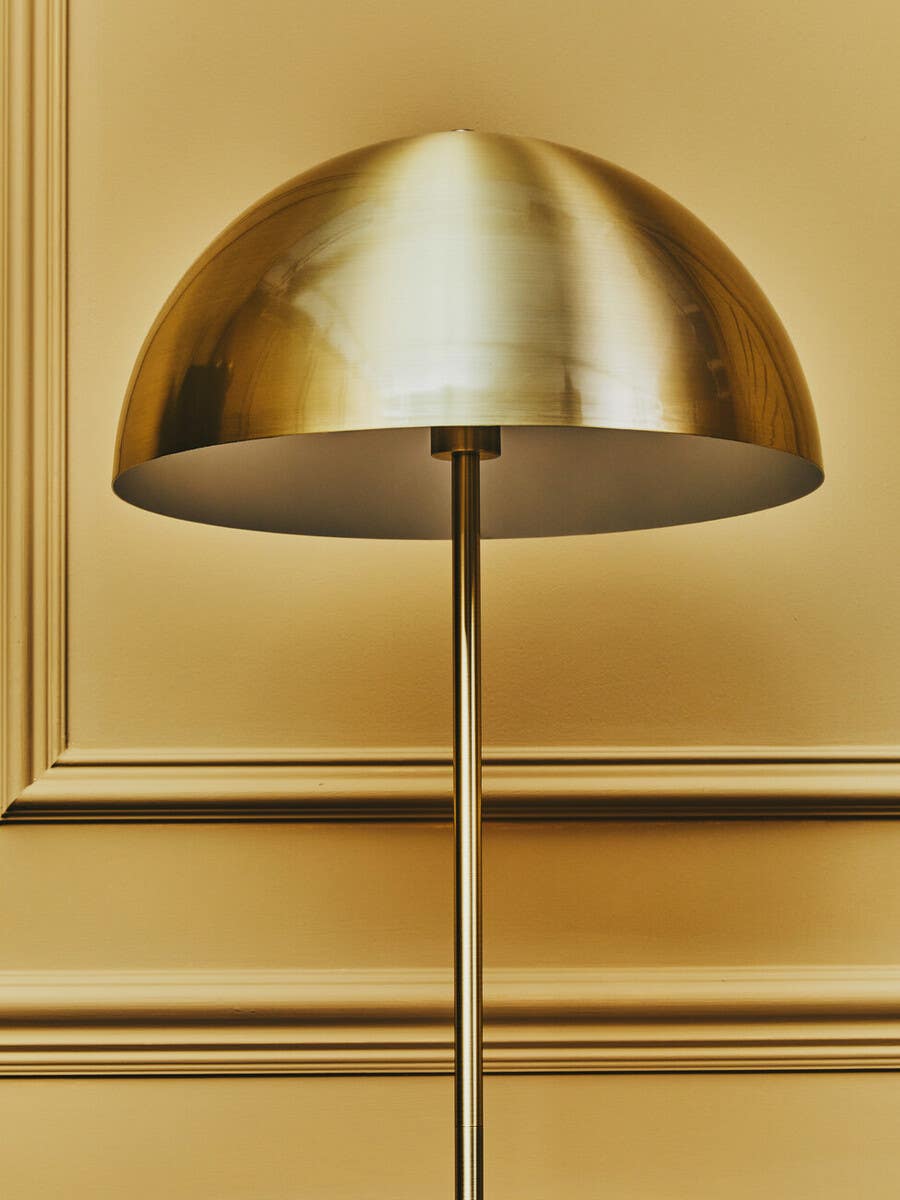 Murdoch Brushed Brass Metal Floor Lamp