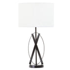 Zaina Black Cross Table Lamp