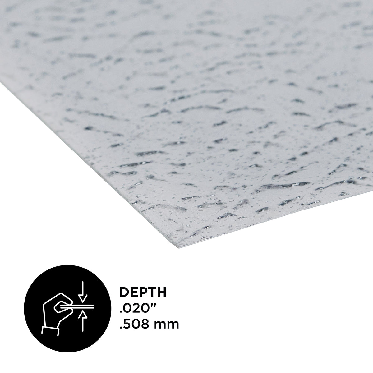 12 in. x 24 in. x .020 in. Silver Aluminum Sheet Leathergrain