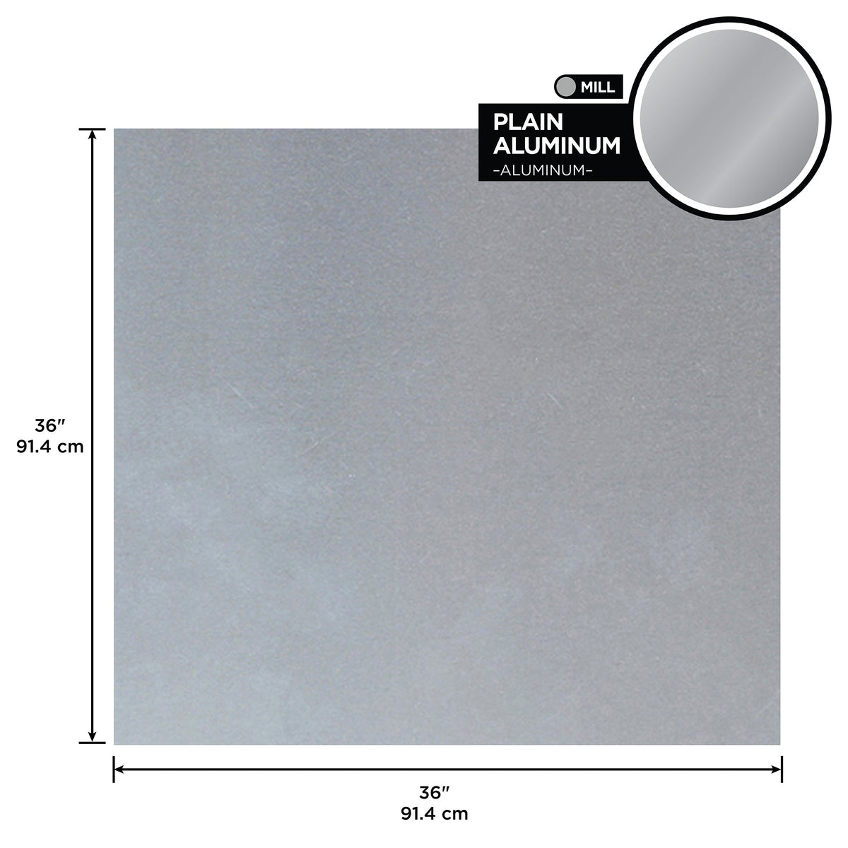 0.019 in. Mill Aluminum Sheet  Plain