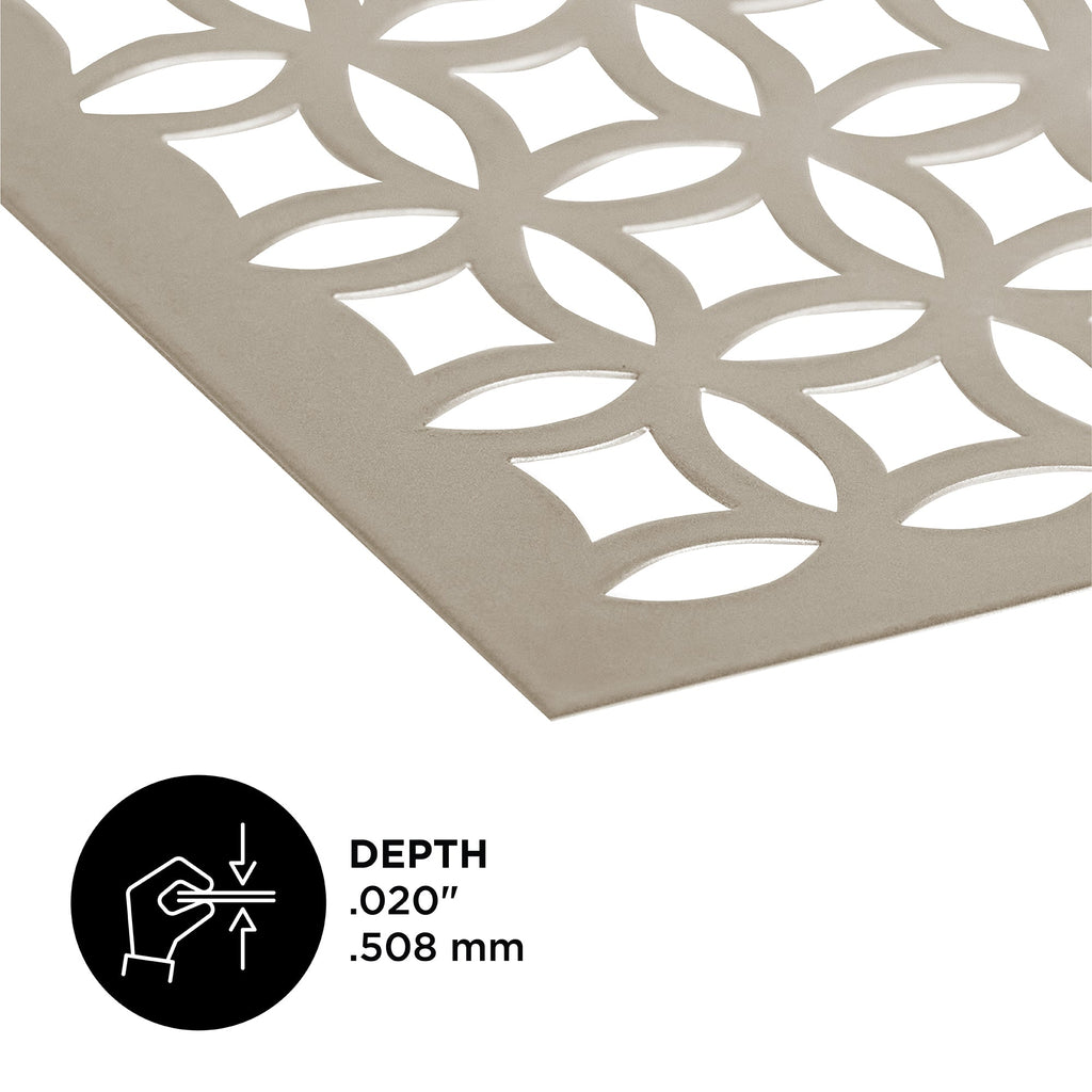 12 in. x 24 in. x .020 in. Satin Nickel Aluminum Sheet Elliptical