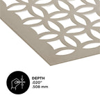 12 in. x 24 in. x .020 in. Satin Nickel Aluminum Sheet Elliptical