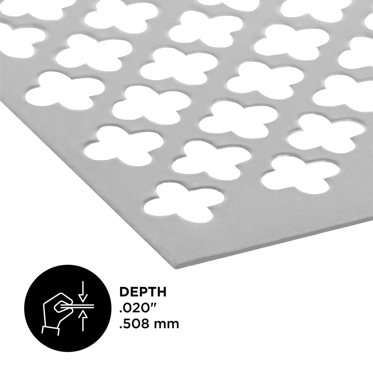 0.020 in. Mill Aluminum Sheet Cloverleaf