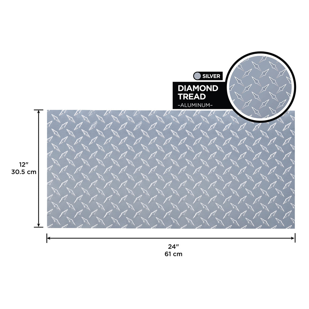 Silver Aluminum Sheet Diamond Tread