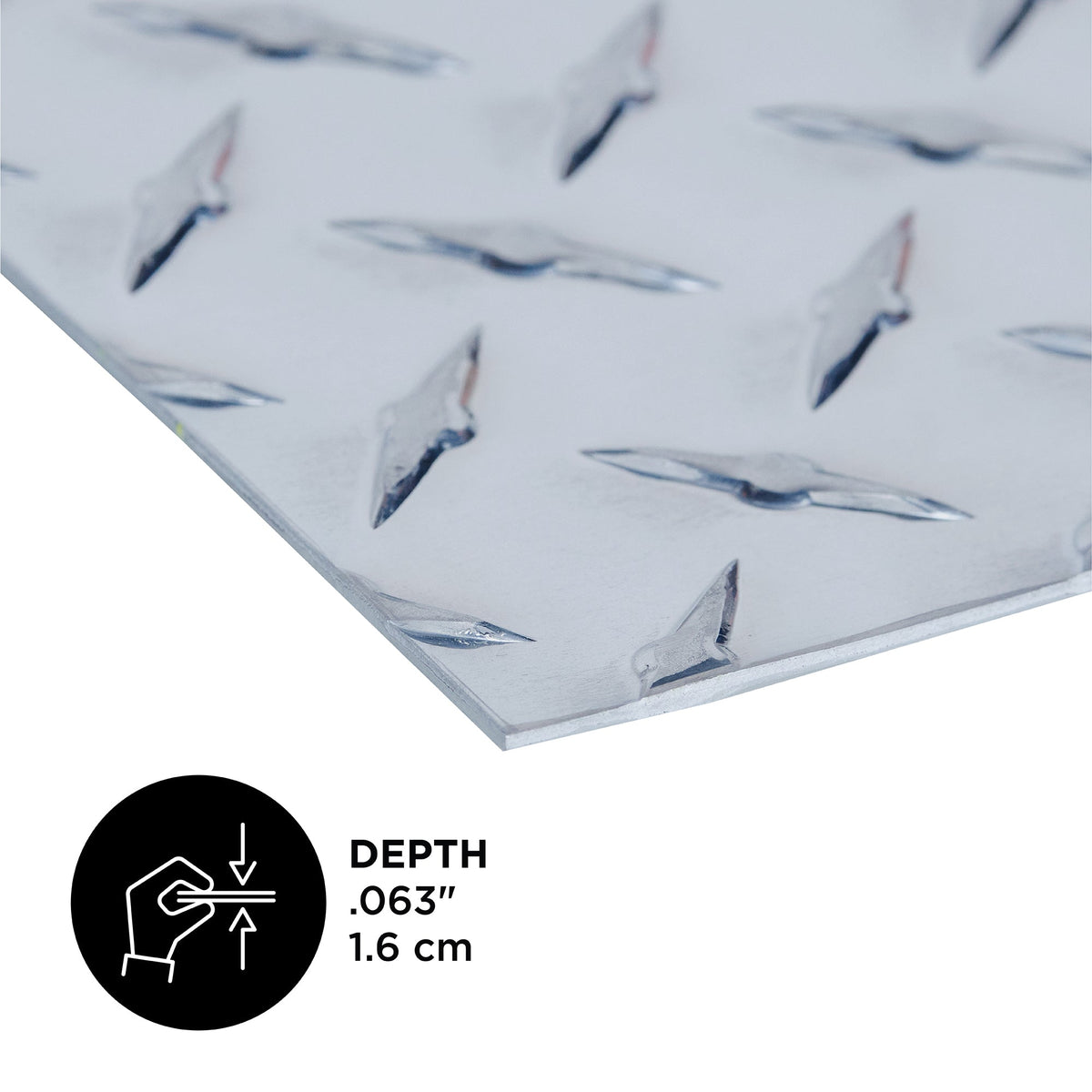 Silver Aluminum Sheet Diamond Tread