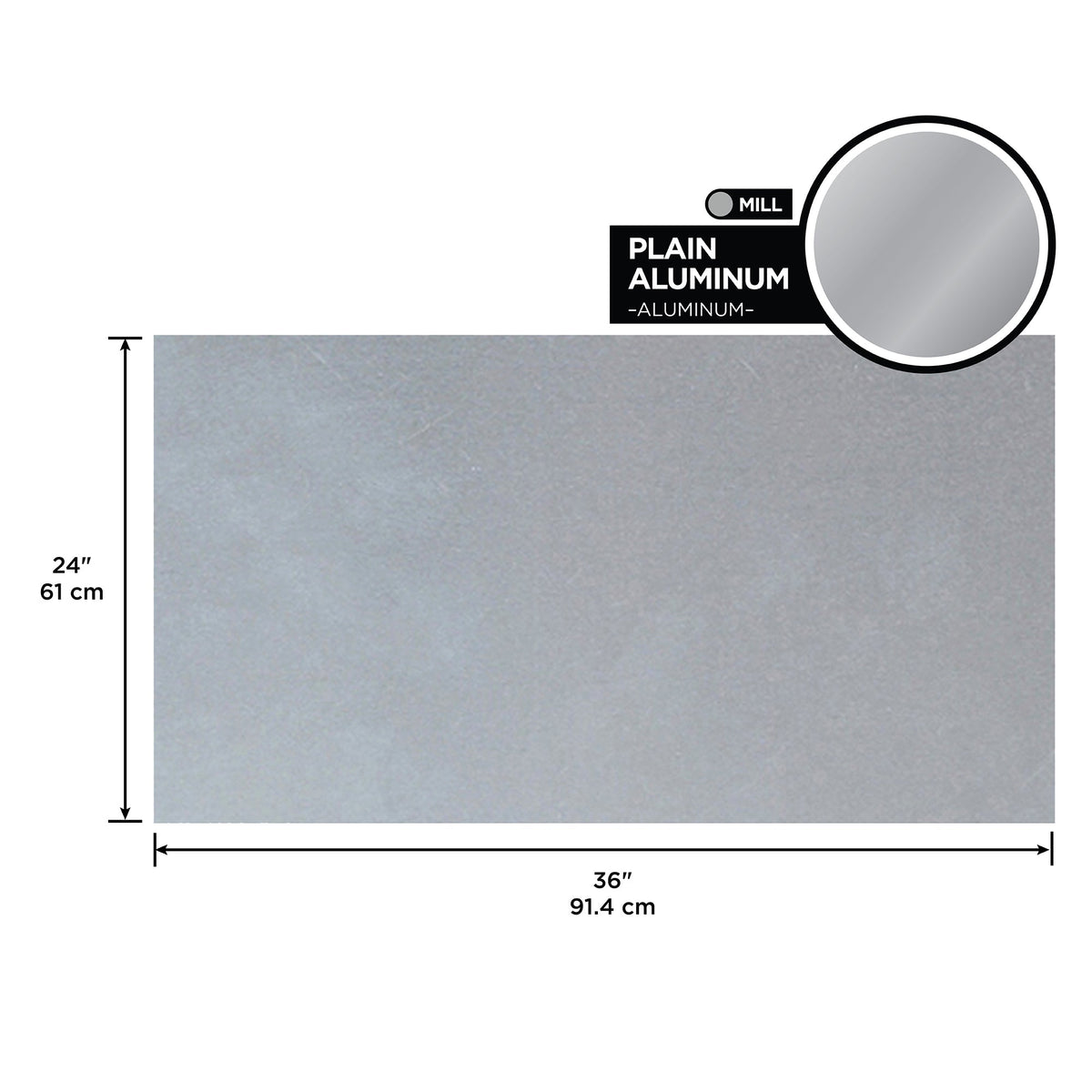 0.019 in. Mill Aluminum Sheet  Plain