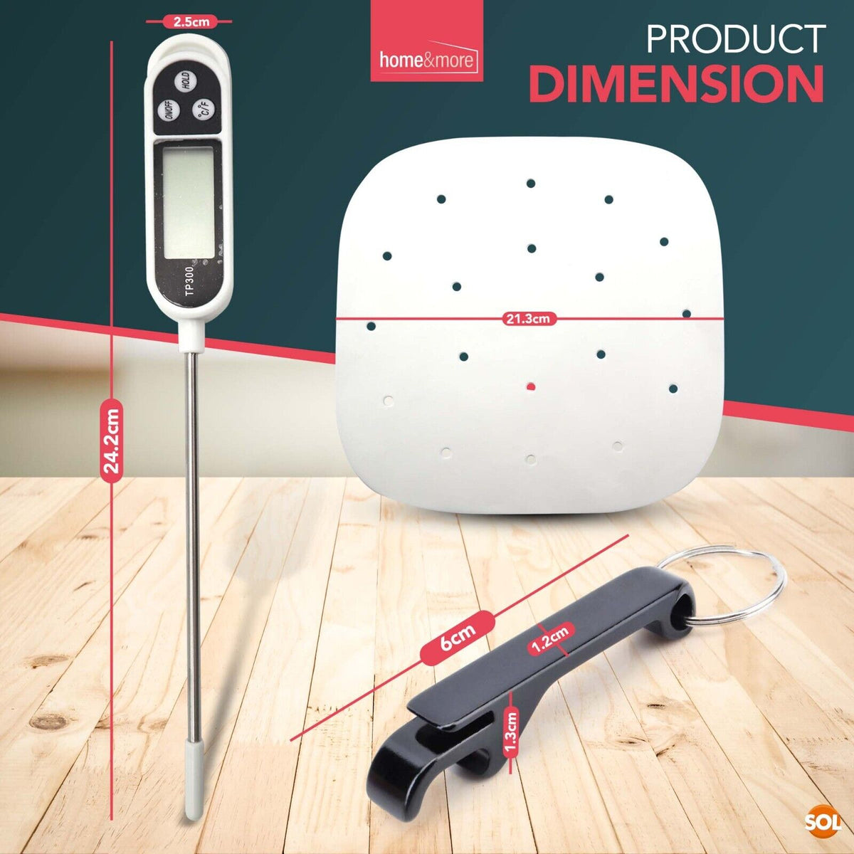 Air Fryer Essential Kit | Meat Thermometer, Liners & Bottle Opener