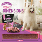 Pure Breed 600g Protein Chicken Strips Dog Treats For Medium Dogs in 4x Resealable 150g Bags, Healthy Low Calorie Natural Treat Made with Real Chicken Chews Training Rewards For Small - Large Pup
