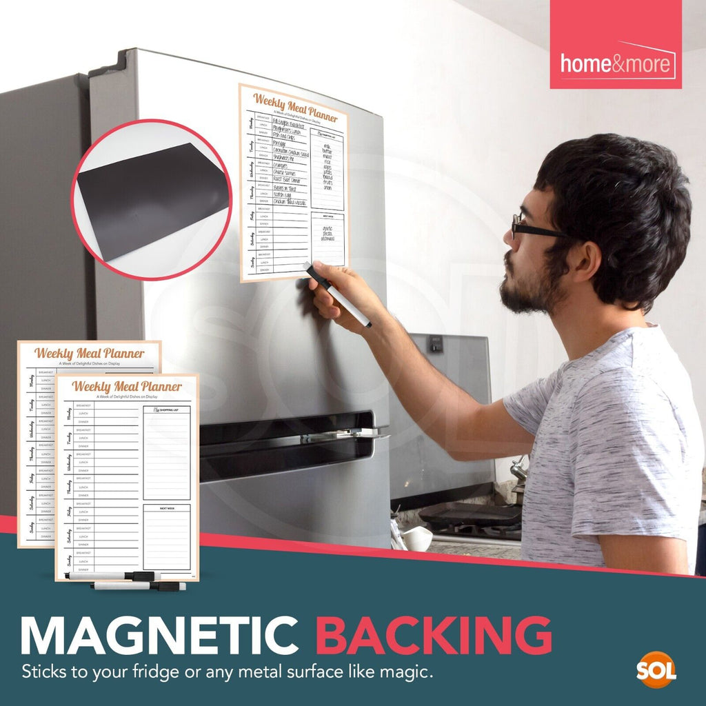 Magnetic Weekly Meal Planner | Reusable Fridge Board | 2 Pack