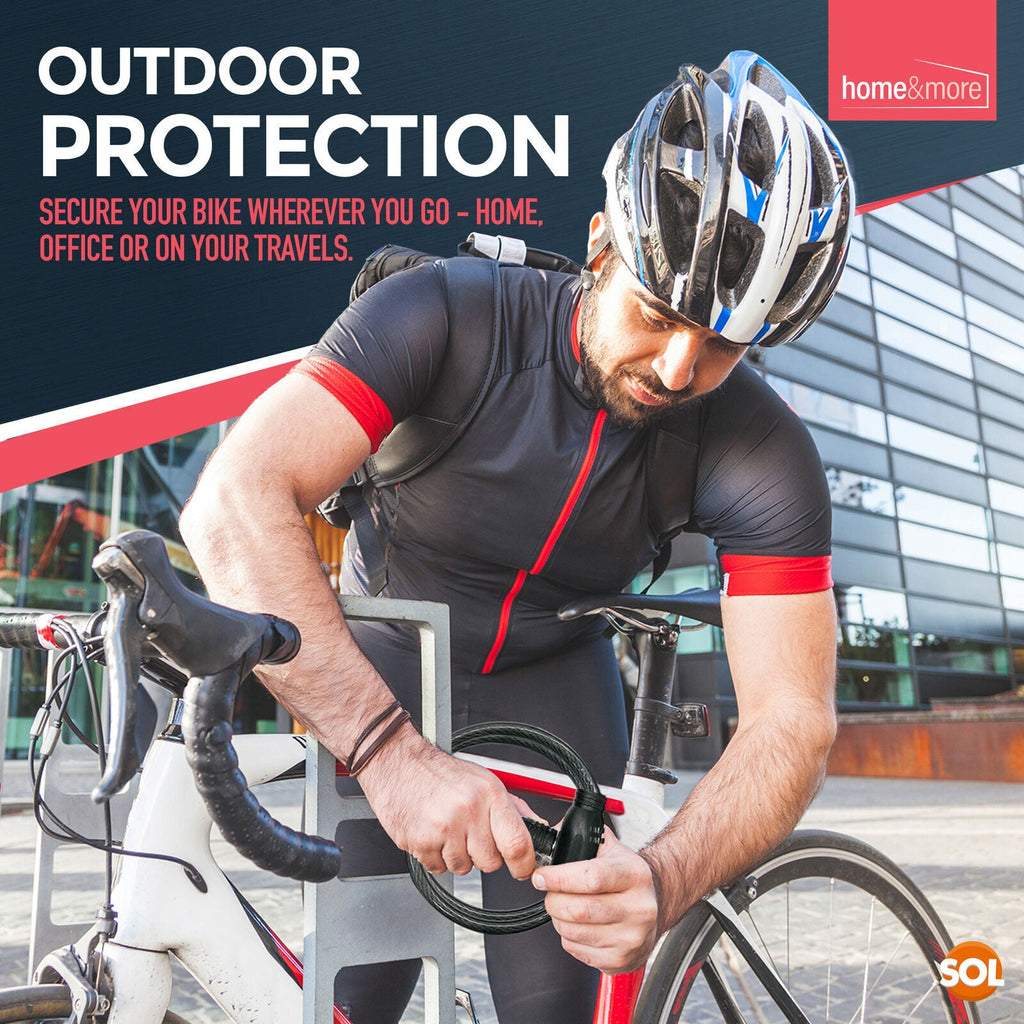 Bike Lock Cable with Keys 650mm | Steel Bicycle Security | 2 Pack