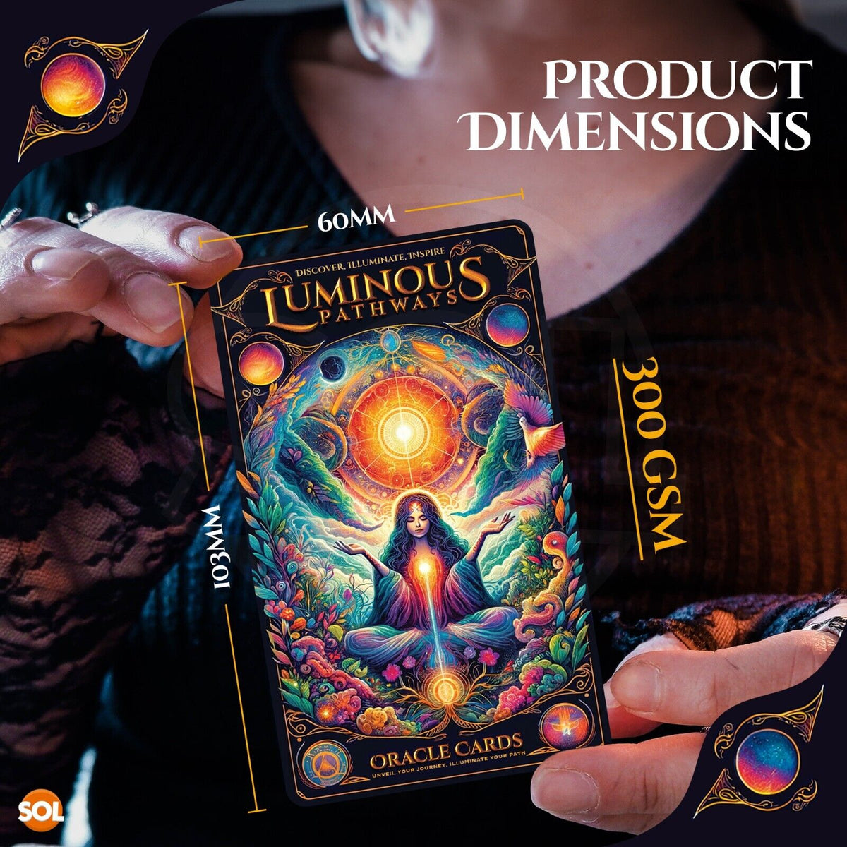 Tarot & Oracle Card Deck Set Box + Guide Book | 78 + 60 Cards