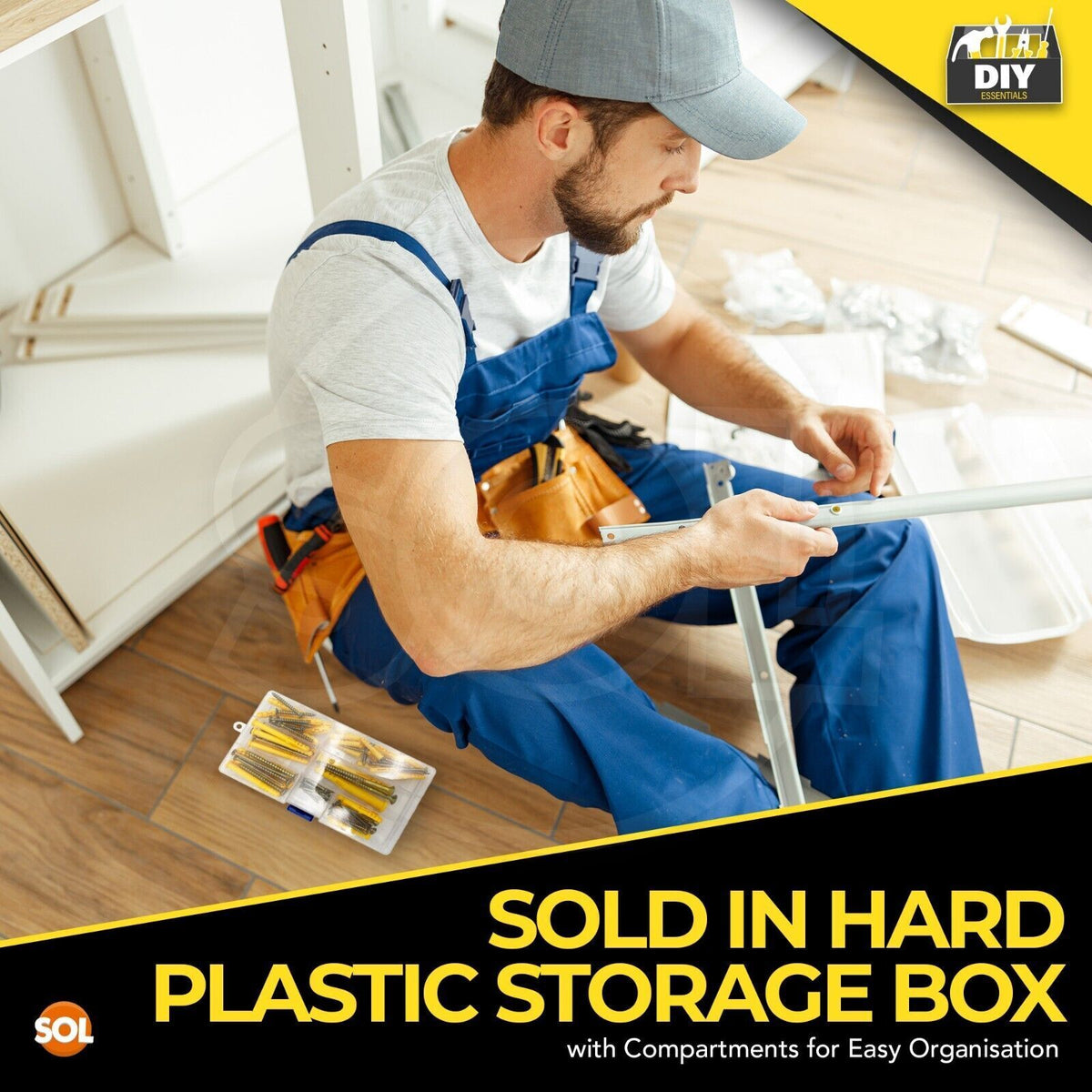 Wall Plugs and Screws Set Assorted | Heavy Duty Rawl Plasterboard Fixing | 90 Pack