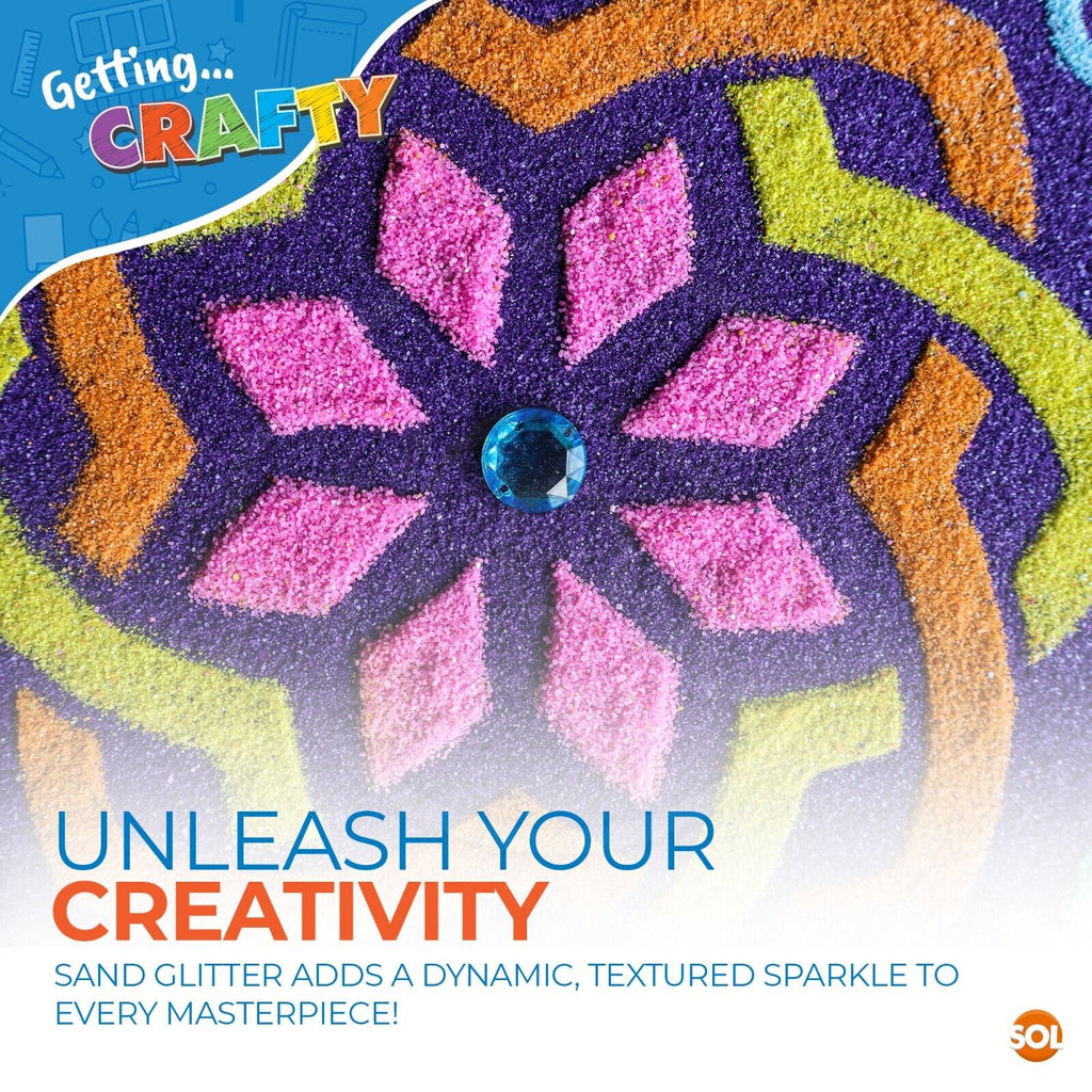 Coloured Craft Sand & Glitter Set 30 Pot Tubes Assorted