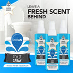 Pooper Star Toilet Spray | Ocean Scent Air Freshener | 3 Pack