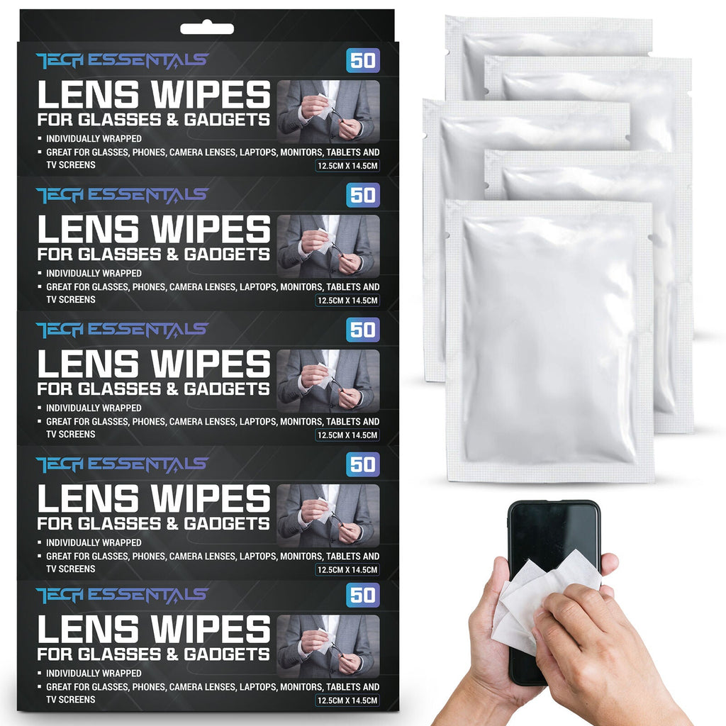 Glasses Wipes for Spectacle Lens Optical Cleaning | Anti-Fog | 50 Pack