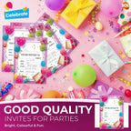 Kids Birthday Party Invitations with Envelopes – 28 Pack