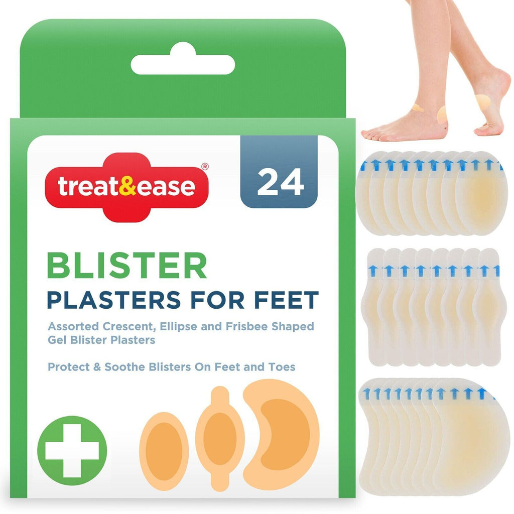 Hydrocolloid Gel Blister Plasters | Heel Toe Protection | 24 Pack
