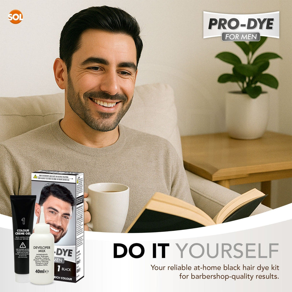 Pro-Dye Black Hair Dye | Long Lasting Permanent Colour | 2 Pack