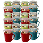 Microwave Soup Mug 700ml | Airtight Porridge Bowl Cup | 24 Pack