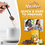 NY Coffee Instant Coffee Sachets 3 in 1 Vanilla | Bulk Pack 100