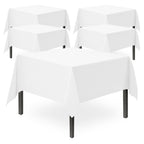 White Paper Table Cloths Square | Disposable Party Covers | 5 Pack