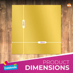 Gold Plastic Table Covers Square | Disposable Wipe Clean | 6 Pack