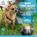 Doggy Bags | Extra Strong Easy Tie Pet Waste Bags | Large
