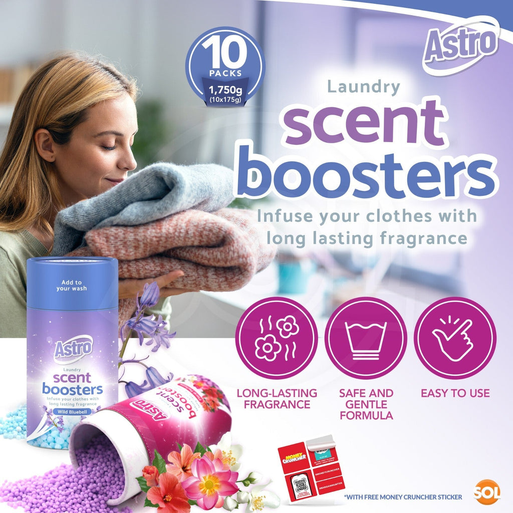 Laundry Scent Booster Beads | Long-Lasting Floral & Bluebell | 2 - 10 Pack