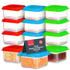 Mini Plastic Storage Containers | Clear Small Boxes | 12 Pack