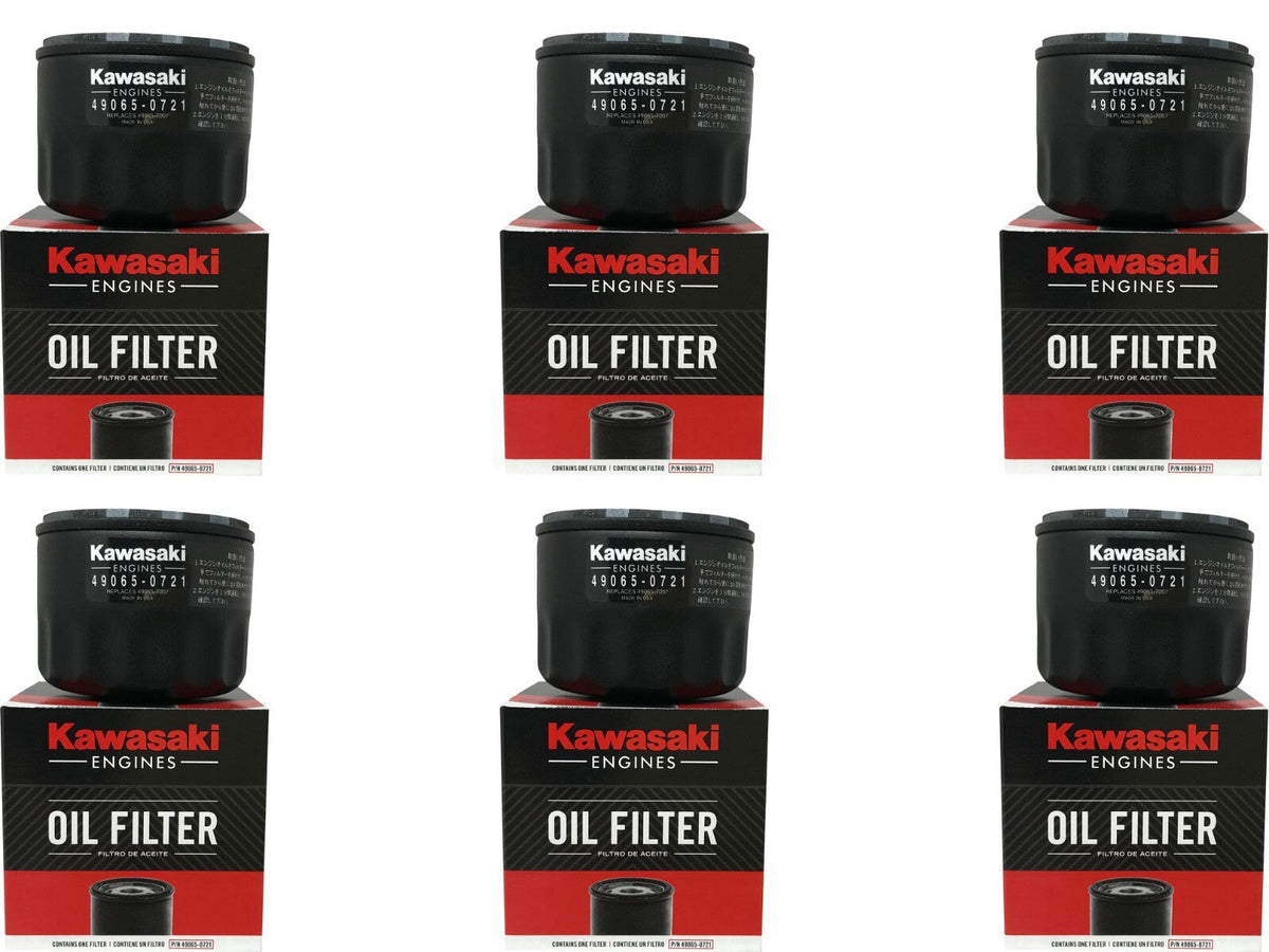 6 Pack OEM Kawasaki 49065-0721 Oil Filter Replaces 49065-7007