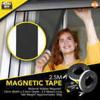 Magnetic Tape 2.5Mx12mmx2mm | Self Adhesive Flexible Magnet Strip | 2.5M
