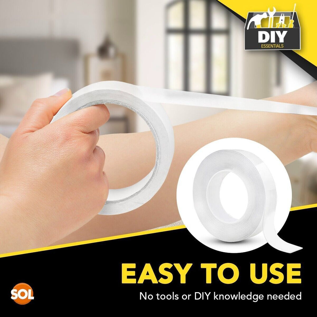 Nano Double 10M | Sided Tape Reusable | Washable & Removable