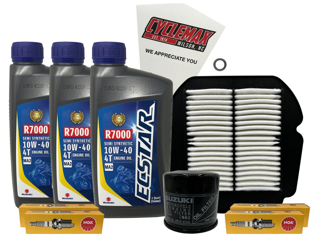 Suzuki Ecstar Semi-Synthetic Tune-Up Kit for 2017-2022 SV650 with Spark Plugs