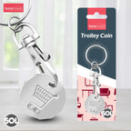 Trolley Coin Keyring | £1 Pound Shopping Cart Token | 6 Pack