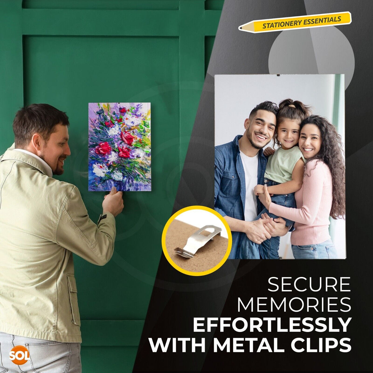 A4 Clip Frame Certificates & Photos 20x30cm Frameless